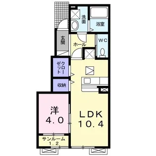 ステラ・メゾン B棟【1階】の間取り