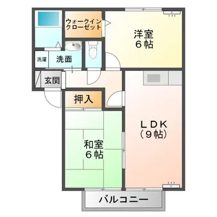 パナハイツ ニドムB【1階】の間取り