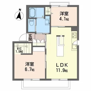 コンフォルタ藤沢町 E【1階】の間取り