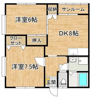 カーサK&M【1階】の間取り