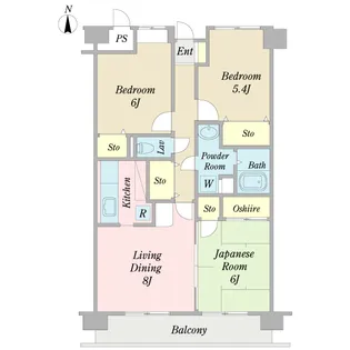 WISTARIA天王台【2階】の間取り