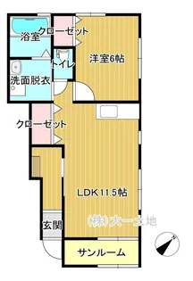 コーポK【1階】の間取り