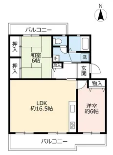 UR高槻・阿武山七番街【5階】の間取り