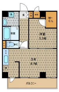 エストーネ野田阪神【9階】の間取り