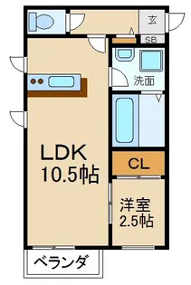 ベルリード郡津【1階】の間取り