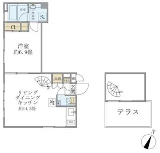 アプリーレ赤坂【4階】の間取り
