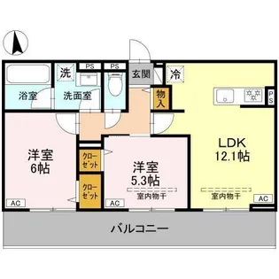 D-Gran矢中町【1階】の間取り