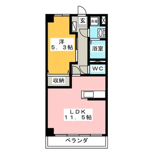 アーバンヒルズ城山【4階】の間取り