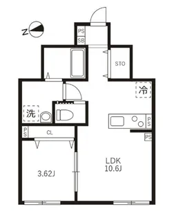 カサプレミア代田【1階】の間取り