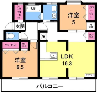 ファミール柏原【3階】の間取り