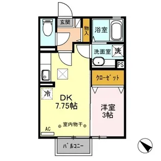 ウインドワードガーデンズE【1階】の間取り