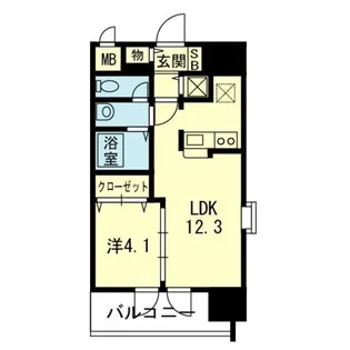 ライズ熊大病院前II【2階】の間取り