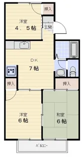 阿波屋ハイツ B【1階】の間取り