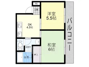 フェリーチェ西中島【4階】の間取り