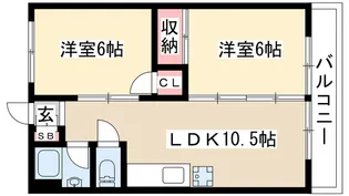 第2アラカワハイツ【3階】の間取り
