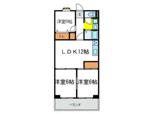 エタニティ・森ノ宮X【4階】の間取り