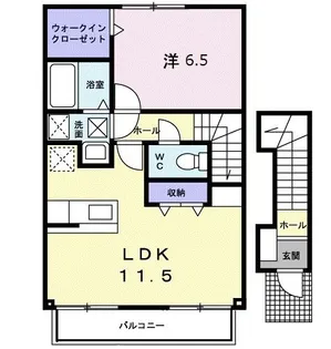 ドルチェ ローザI【2階】の間取り