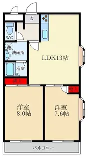 エクセラン【5階】の間取り