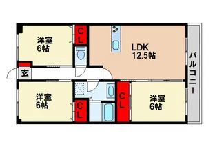メゾンドU美しが丘【4階】の間取り
