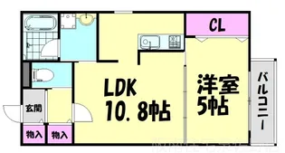 クワドラート泉佐野II番館【2階】の間取り