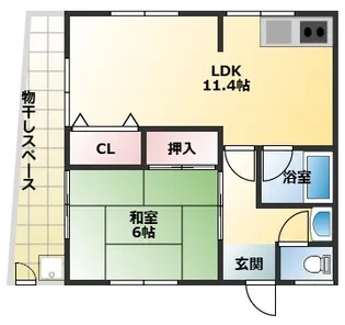 メゾン朝来【1階】の間取り