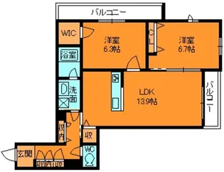 ベルフィオーレ【2階】の間取り