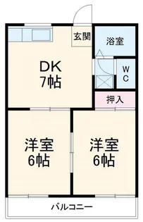 ファミールハイツB【2階】の間取り