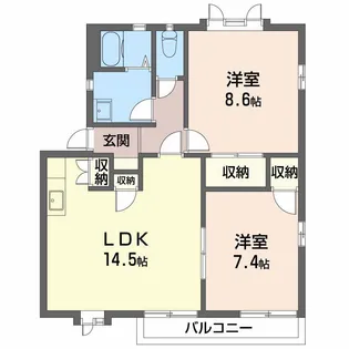 ラプラス稲田【2階】の間取り