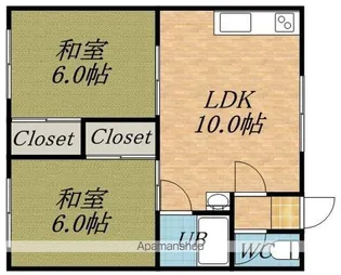 コーポ林【1階】の間取り