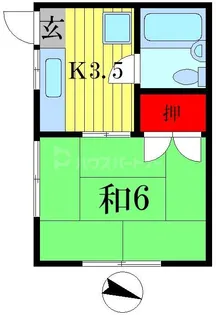 第二横須賀コーポ【2階】の間取り