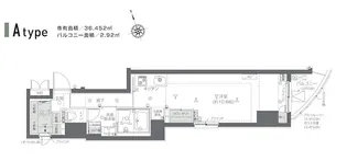 ZOOM新宿夏目坂【3階】の間取り