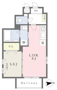 Cherim築地口III【2階】の間取り