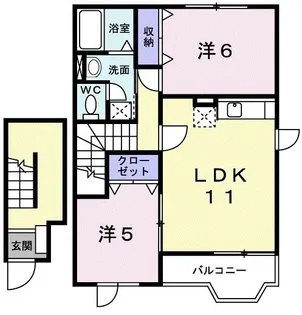 ガーデンロイヤルB【2階】の間取り