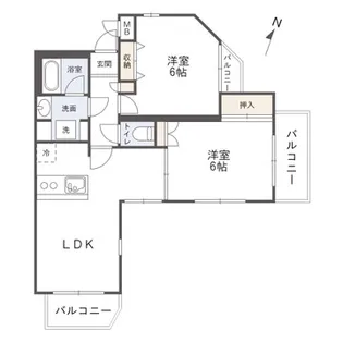 ガーデンヒルズ山王【2階】の間取り