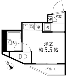 T’s garden EBISU (旧)カルチェブラン恵比寿【2階】の間取り