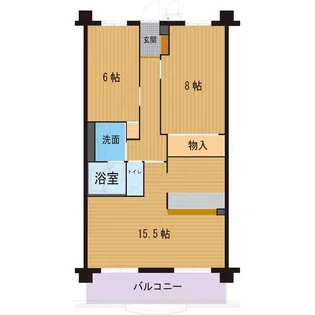 ハートフルマンション アークone【2階】の間取り