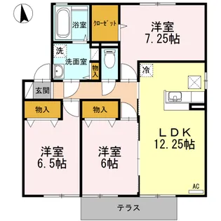 リビングタウン江戸屋敷 C棟【2階】の間取り