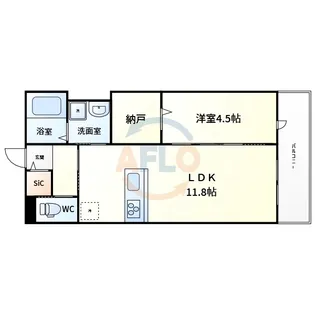 クレールメゾン城東【1階】の間取り