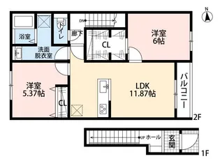 リーブルファイン足立花畑【1階】の間取り