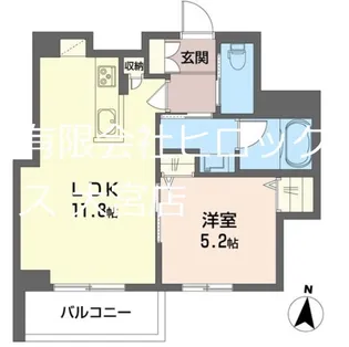 カームリバーII【1階】の間取り