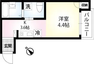 ル・シェル・ブルー【2階】の間取り