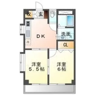 SKマンションA棟【1階】の間取り