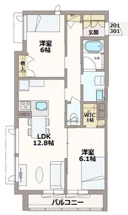 Casaカトレア【1階】の間取り