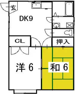 福島県福島市渡利字沖町【アパート】の間取り