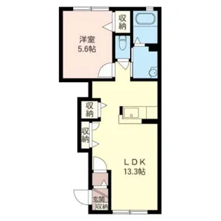 カーサペリート【1階】の間取り