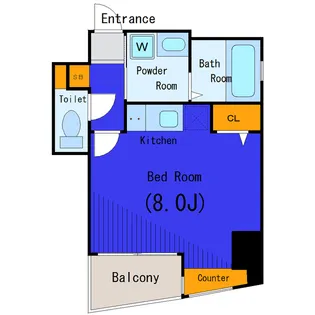 東京都品川区西五反田8【マンション】の間取り