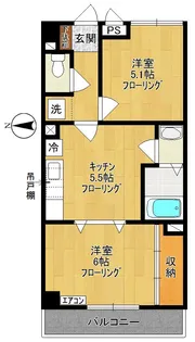 稲田堤グランドハイツ【2階】の間取り