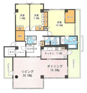 ケヤキハウス2F【2階】の間取り