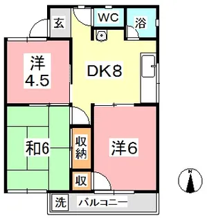 コーポ猪木【2階】の間取り