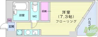 ホワイトキャッスル宮城野2【4階】の間取り